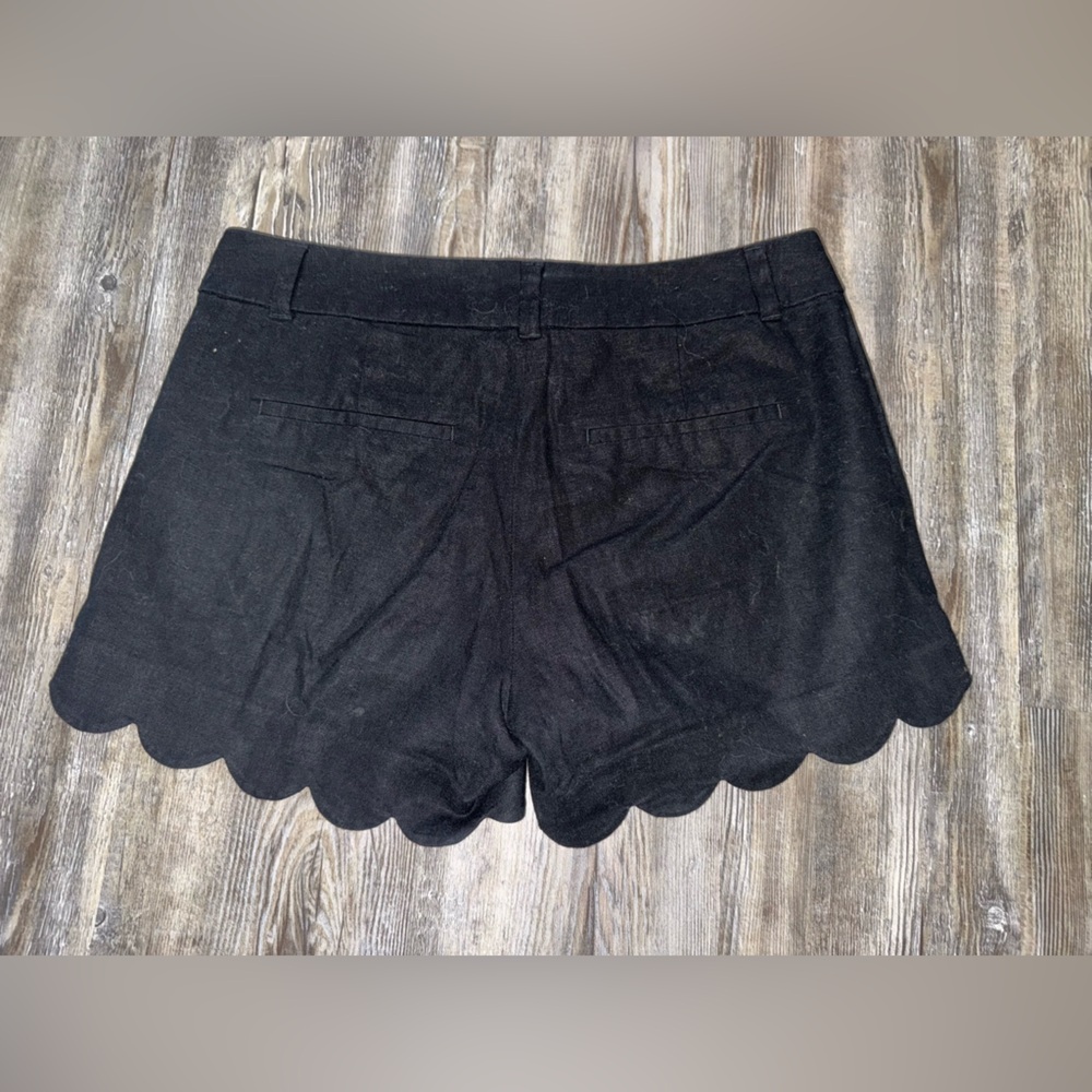 J. Crew Black Shorts with Scalloped Hem NWOT